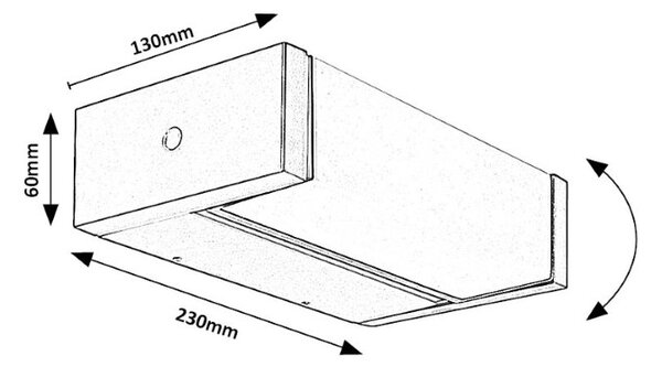 RABALUX 77185 Cubbington venkovní nástěnné svítidlo LED 18W/1460lm 4000K IP54 černá