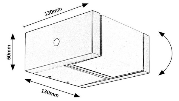 RABALUX 77183 Cubbington venkovní nástěnné svítidlo LED 10W/720lm 4000K IP54 černá