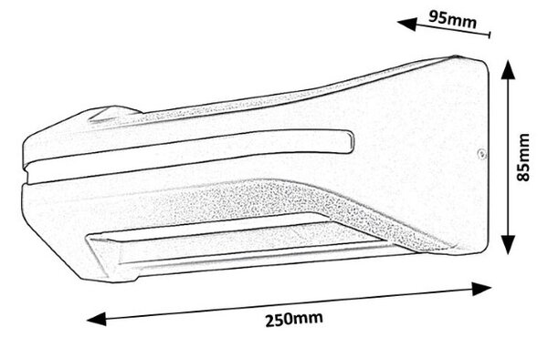 RABALUX 77174 Kobarid venkovní nástěnné svítidlo LED 20W/800lm 4000K IP54 černá