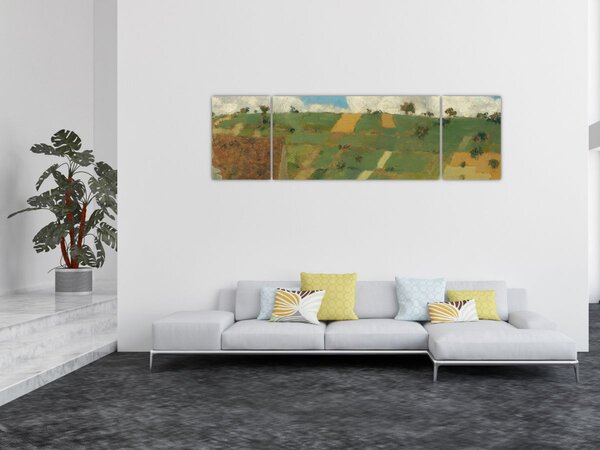 Obraz - Edouard Vuillard, Landscape of the Ile de France, reprodukce (170x50 cm)