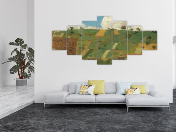 Obraz - Edouard Vuillard, Landscape of the Ile de France, reprodukce (210x100 cm)