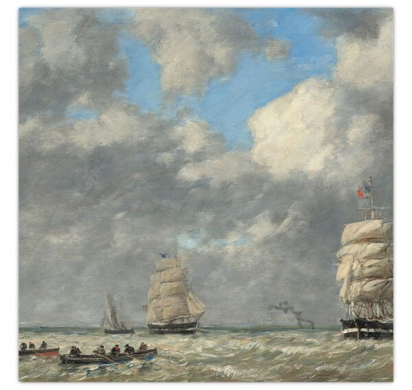 Obraz - Eugène Boudin, Le Havre, reprodukce (30x30 cm)