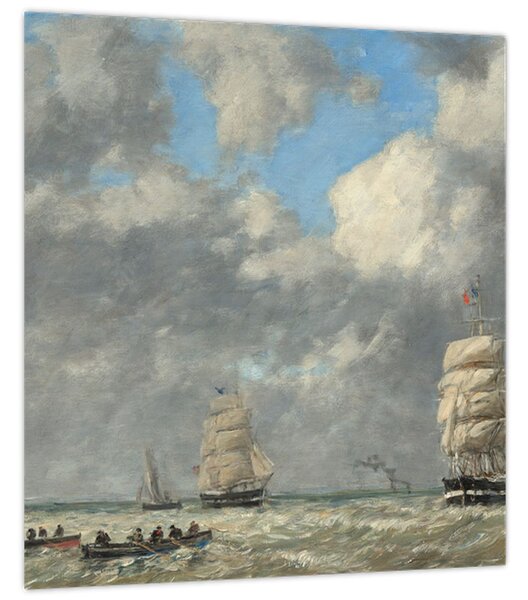 Obraz - Eugène Boudin, Le Havre, reprodukce (30x30 cm)