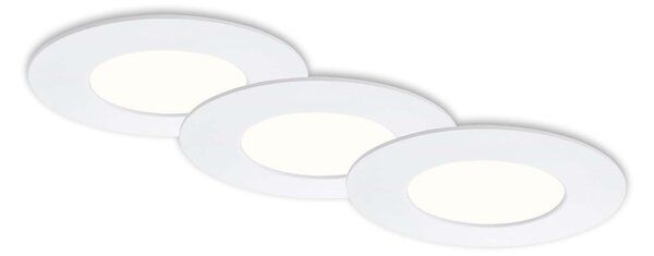 BRI 7113-436 3ks sada LED vestavné svítidlo, pr. 8,5 cm, 4,9 W, bílé - BRILONER