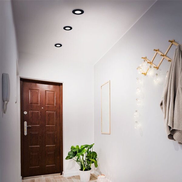 BRI 7113-435 3ks sada LED vestavné svítidlo, pr. 8,5 cm, 5 W, 450 lm, černá - BRILONER