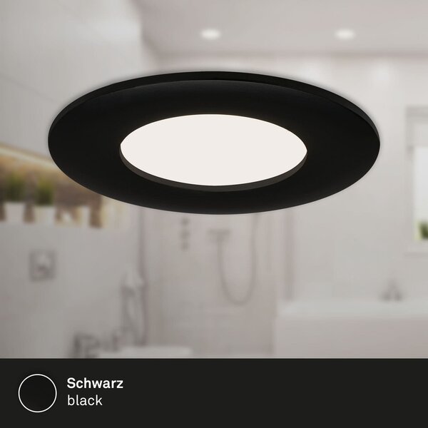 BRI 7113-435 3ks sada LED vestavné svítidlo, pr. 8,5 cm, 5 W, 450 lm, černá - BRILONER