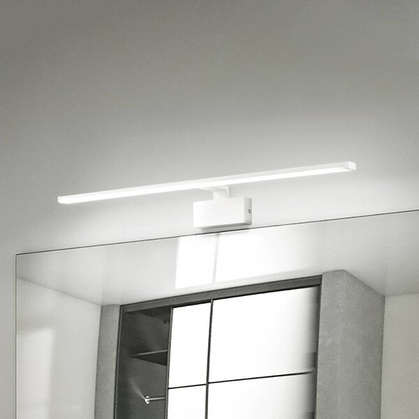 IDEAL LUX Nástěnné světlo Alma, bílá, kovová, šířka 51 cm, Bílá / opál, Obývací pokoj / jídelna, kov, Moderní, Nástěnné bodové svítidlo