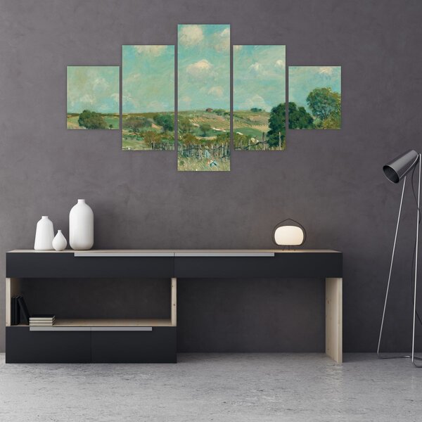 Obraz - Alfred Sisley, Meadow, reprodukce (125x70 cm)