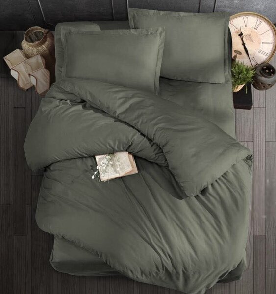 Povlečení bavlněný satén exclusive Modern zelené 200x140cm+90x70cm TiaHome