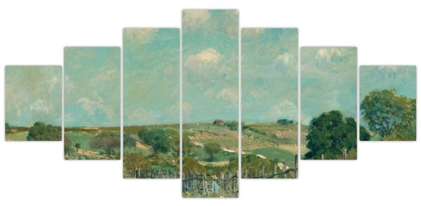 Obraz - Alfred Sisley, Meadow, reprodukce (210x100 cm)