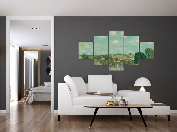 Obraz - Alfred Sisley, Meadow, reprodukce (125x70 cm)