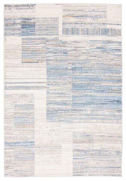 Makro Abra Moderní kusový koberec PORTLAND G498B bílý modrý Rozměr: 80x150 cm