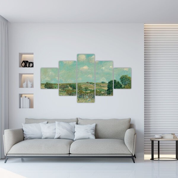 Obraz - Alfred Sisley, Meadow, reprodukce (125x70 cm)