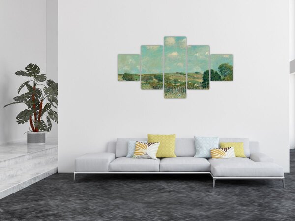 Obraz - Alfred Sisley, Meadow, reprodukce (125x70 cm)