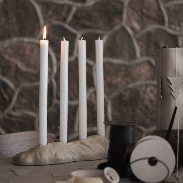 Keramický adventní svícen Base Beige