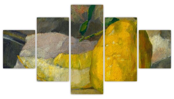 Obraz - French 19th Century, Melon and Lemon, reprodukce (125x70 cm)