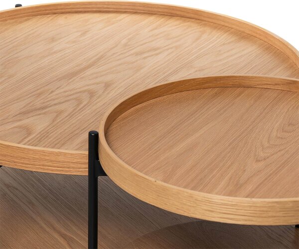 Konferenční stolek lanyd Ø 80 cm přírodní
