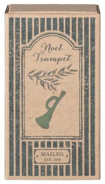 Kovová vánoční ozdoba Trumpet Dark Green