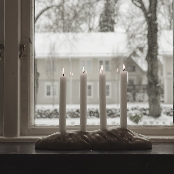 Keramický adventní svícen Base Beige
