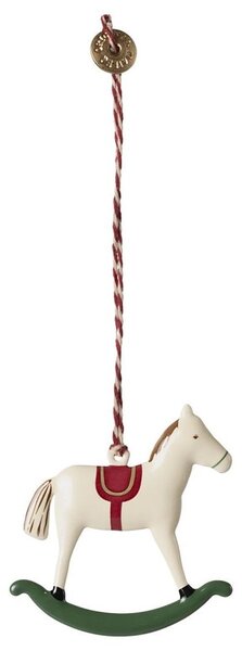Kovová vánoční ozdoba Rocking Horse