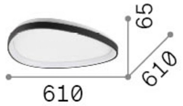 IDEAL LUX LED stropní svítidlo Gemini, mosaz, 61 cm, 2700 K, zap/vyp, Mosaz / zlato, Obývací pokoj / jídelna, kov, Moderní