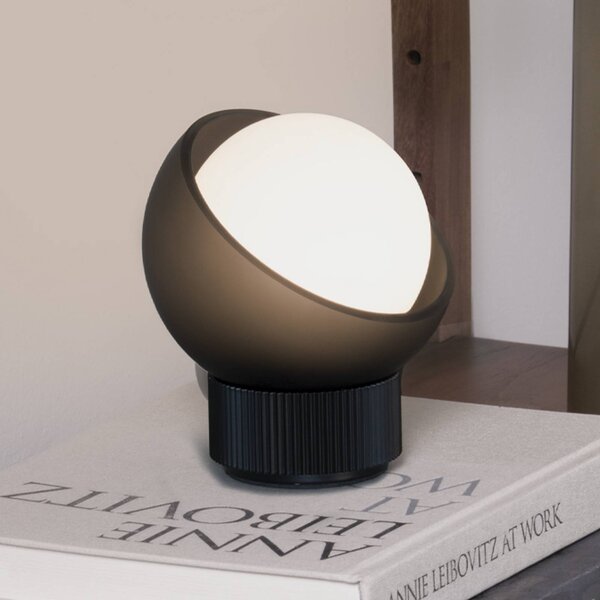IDEAL LUX Stolní lampa Bloom, černá/tmavě šedá, výška 13 cm, Černá, Obývací pokoj / jídelna, kov, Moderní