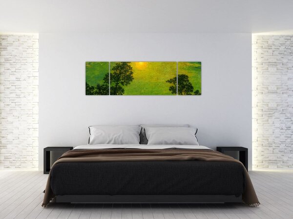 Obraz - Imitator of Ralph Albert Blakelock, Moonlight, reprodukce (170x50 cm)
