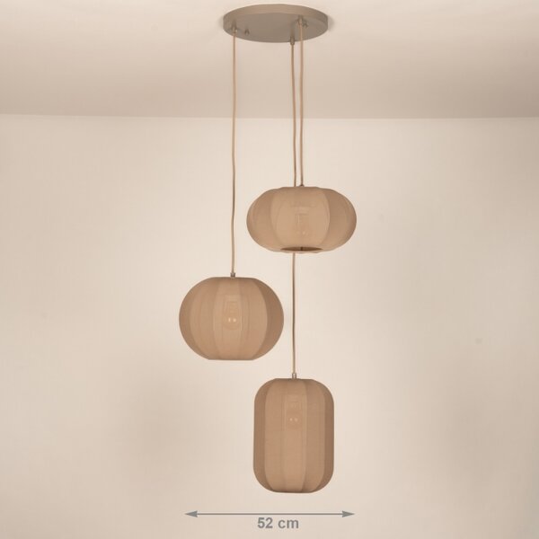 Závěsné svítidlo Yapan Dark Taupe Trio (LMD)
