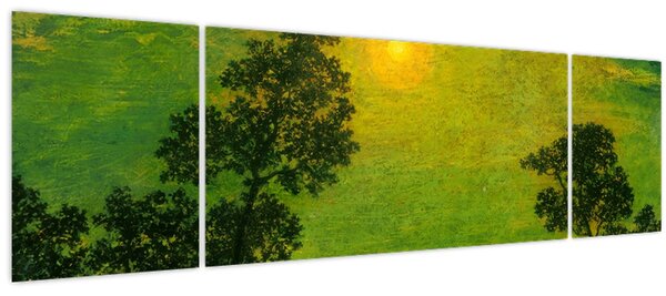 Obraz - Imitator of Ralph Albert Blakelock, Moonlight, reprodukce (170x50 cm)