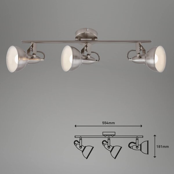 BRILO 2049-032 Bodové svítidlo 55,4 cm 3xE14 40W satén-bílé - BRILO