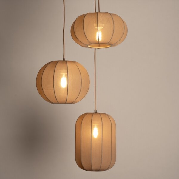 Závěsné svítidlo Yapan Dark Taupe Trio (LMD)