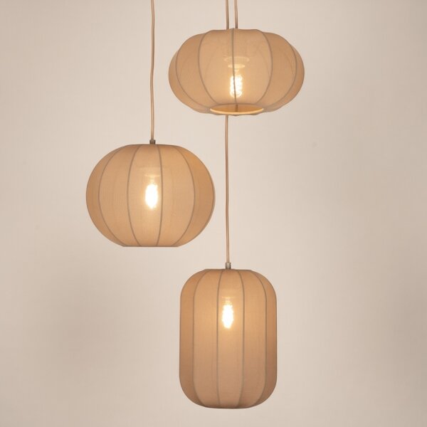 Závěsné svítidlo Yapan Dark Taupe Trio (LMD)