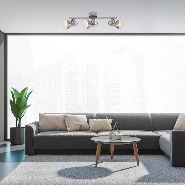 BRILO 2049-032 Bodové svítidlo 55,4 cm 3xE14 40W satén-bílé - BRILO