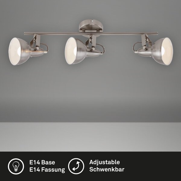 BRILO 2049-032 Bodové svítidlo 55,4 cm 3xE14 40W satén-bílé - BRILO