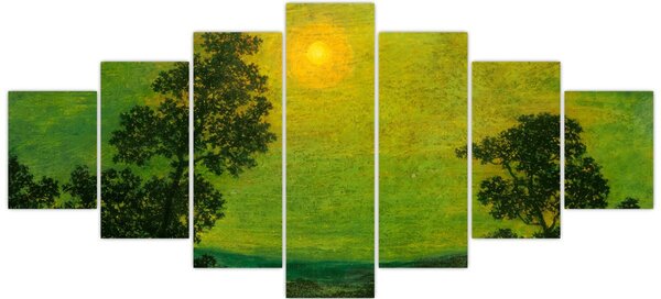 Obraz - Imitator of Ralph Albert Blakelock, Moonlight, reprodukce (210x100 cm)