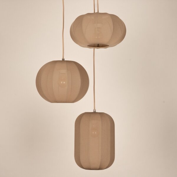 Závěsné svítidlo Yapan Dark Taupe Trio (LMD)