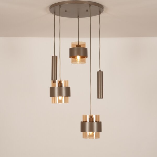 Závěsné svítidlo Retro 70er Trio 150 Round Brown (LMD)