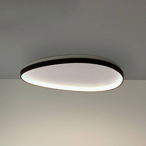 IDEAL LUX LED stropní svítidlo Gemini, černé, 61 cm, 2700 K, zap/vyp, Černá, Obývací pokoj / jídelna, kov, Moderní