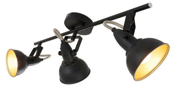 BRILO 2049-035 Bodové svítidlo 55,4 cm 3x E14 40W černá - BRILO