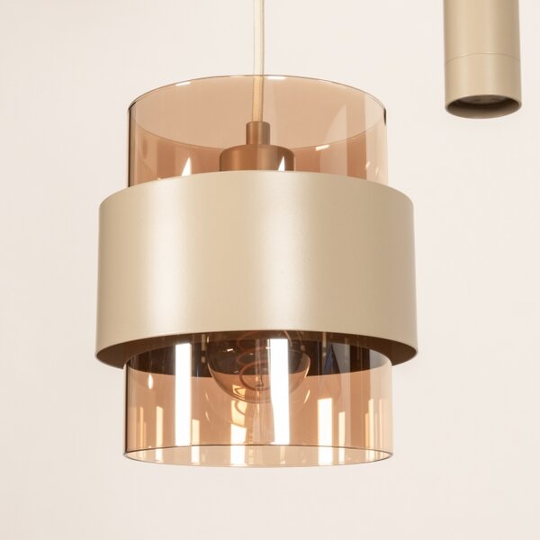 Závěsné svítidlo Retro 70er Trio 150 Round Taupe (LMD)