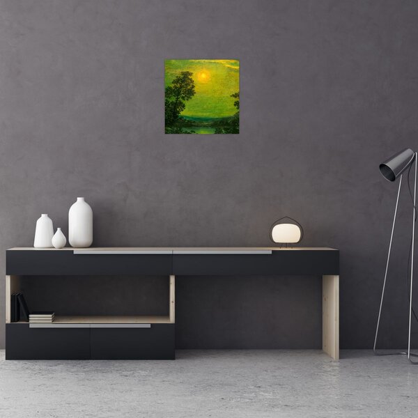 Obraz - Imitator of Ralph Albert Blakelock, Moonlight, reprodukce (30x30 cm)