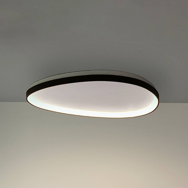 IDEAL LUX LED stropní svítidlo Gemini 61, černé, 3000 K, DALI/PUSH, stmívatelný, Černá, Obývací pokoj / jídelna, kov, Moderní