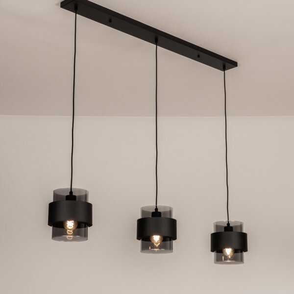 Závěsné svítidlo Retro 70er Line 110 Black (LMD)