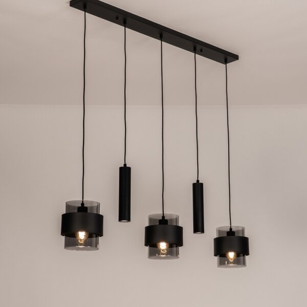 Závěsné svítidlo Retro 70er 5/110 Line Black (LMD)