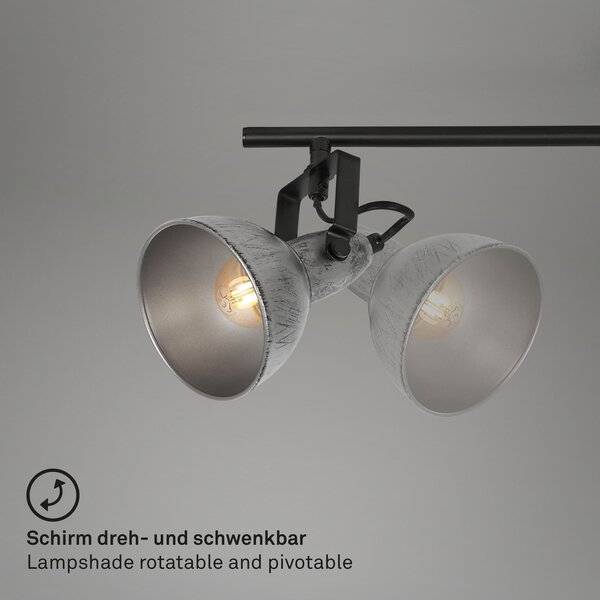 BRILO 2049-044 Bodové svítidlo 79,5 cm 4x E14 max. 40W antická stříbrná - BRILO