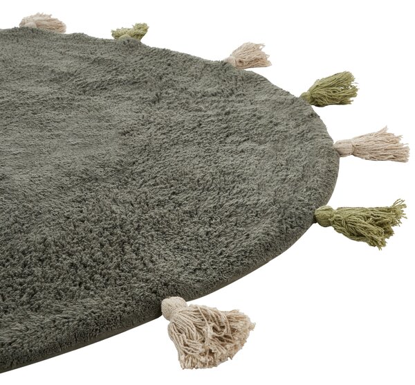 Dětský koberec KODINHI Tmavě zelená ø 120 cm Bavlna