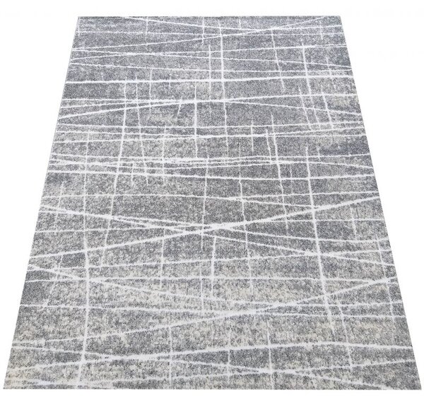 Makro Abra Kusový koberec ENIGMA 05 Moderní abstraktní šedý krémový Rozměr: 120x170 cm