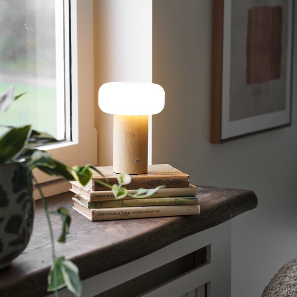Stolní lampa STOFFURD přírodní/bílá