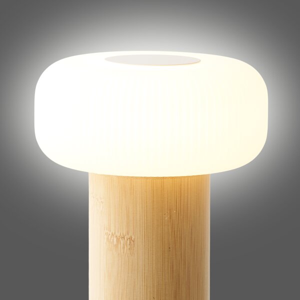 Stolní lampa STOFFURD přírodní/bílá