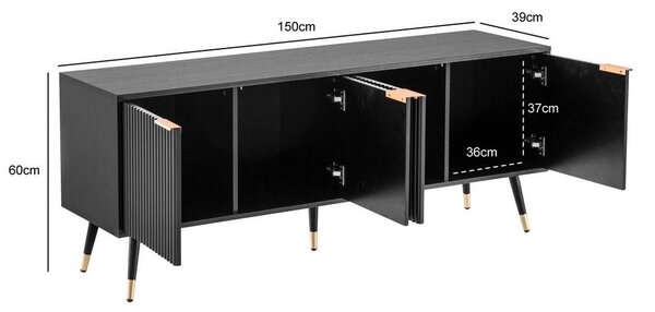 NÍZKÁ KOMODA BLACK TV